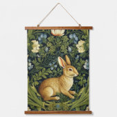 Art nouveau konijn in de tuin hangend wandkleed (Voorkant)