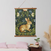 Art nouveau konijn in de tuin hangend wandkleed (Slaapkamer)