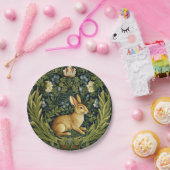 Art nouveau konijn in de tuin papieren bordje (Feest)