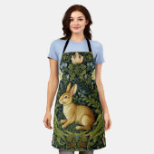 Art nouveau konijn in de tuin schort (Gedragen)