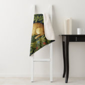 Art nouveau konijn in de tuin sherpa deken (In situ)