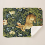 Art nouveau konijn in de tuin sherpa deken (Voorkant (horizontaal))