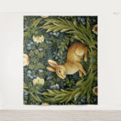 Art nouveau konijn in de tuin wandkleed (Voorkant)