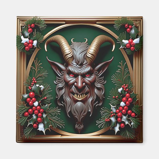 Art Nouveau Krampus magneet (Voorkant)