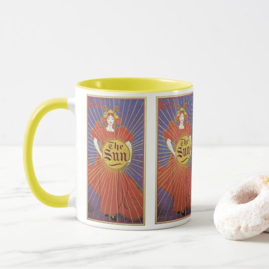 Art Nouveau, Krant The New York Sun Mok (Met donut)