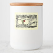  Art Nouveau Kruidenthee Sjabloon Voedselcontainer Etiket (Voorkant)