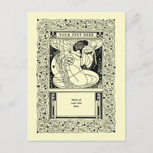  art nouveau / kunst en ambachtelijke stijl briefkaart (Voorkant)