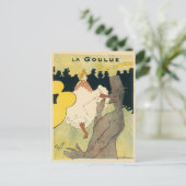  Art Nouveau, La Goulue van Toulouse Lautrec Briefkaart (Staand voorkant)