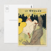  Art Nouveau, La Goulue van Toulouse Lautrec Briefkaart (Voorkant / Achterkant)