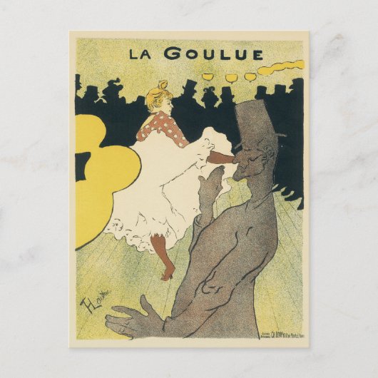  Art Nouveau, La Goulue van Toulouse Lautrec Briefkaart (Voorkant)