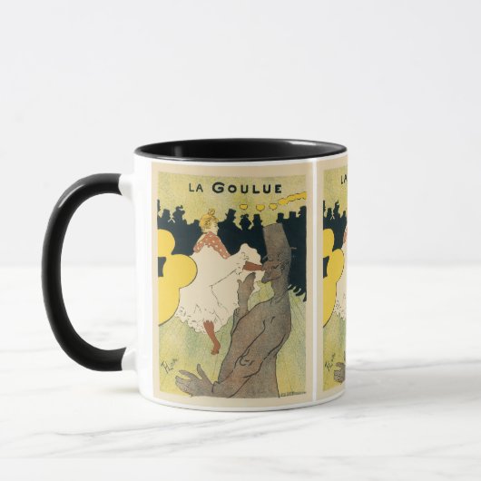  Art Nouveau, La Goulue van Toulouse Lautrec Mok (Links)