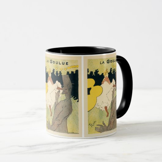  Art Nouveau, La Goulue van Toulouse Lautrec Mok (Voorkant rechts)