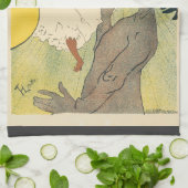 Art Nouveau, La Goulue van Toulouse Lautrec Theedoek (Gevouwen)