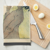 Art Nouveau, La Goulue van Toulouse Lautrec Theedoek (Quarter Fold)