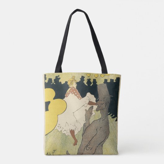 Art Nouveau, La Goulue van Toulouse Lautrec Tote Bag (Achterkant)