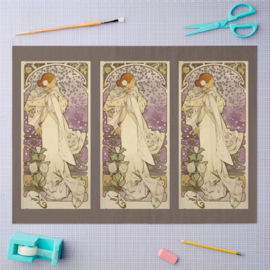 Art Nouveau Lady 11 depotpapier Tissuepapier (Craft)