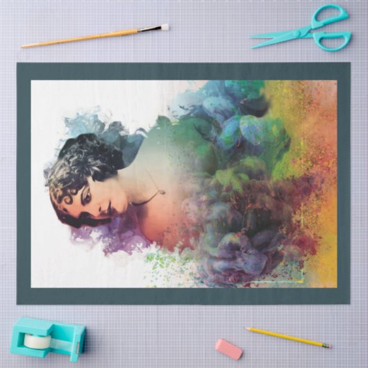 Art Nouveau Lady 13 depotpapier Tissuepapier (Craft)