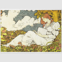 Art Nouveau Lady 14 debetpapier Tissuepapier