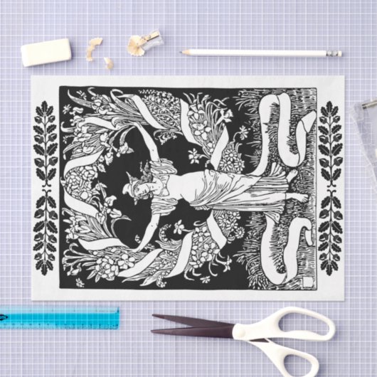 Art Nouveau Lady 17-depotpapier Tissuepapier (Craft)