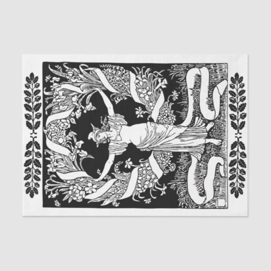 Art Nouveau Lady 17-depotpapier Tissuepapier (Voorkant)