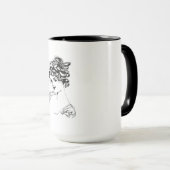 Art Nouveau Lady 1917 Fine Art Mok (Voorkant rechts)