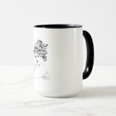 Art Nouveau Lady 1917 Fine Art Mok (Voorkant rechts)