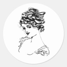 Art Nouveau Lady 1917 Fine Art