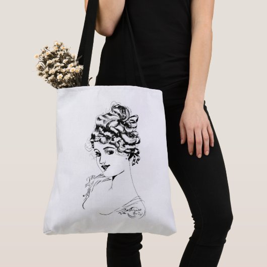 Art Nouveau Lady 1917 Fine Art Tote Bag (Dichtbij)