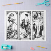 Art Nouveau Lady 24-depotpapier Tissuepapier (Craft)