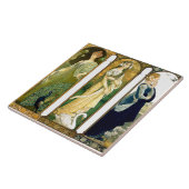 Art Nouveau Lady Bird Swan Peacock Flower Tile Tegeltje (Zijkant)