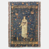 Art Nouveau Lady Birds Morris Floral Throw Blanket Deken (Voorkant Verticaal)