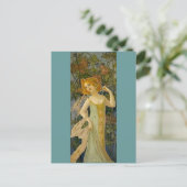 Art Nouveau Lady Briefkaart (Staand voorkant)