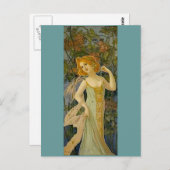 Art Nouveau Lady Briefkaart (Voorkant / Achterkant)