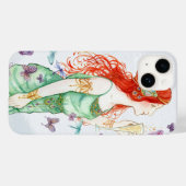 Art Nouveau Lady Champagne Party Time Hoesje (Achterkant (horizontaal))