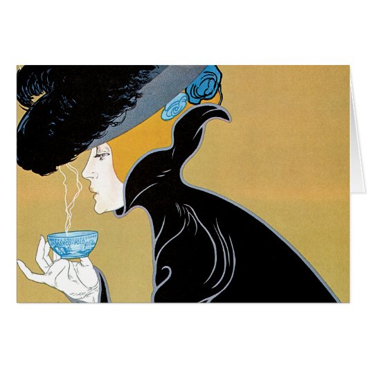  Art Nouveau, Lady Drink Marco Polo Tea (Voorkant Horizontaal)