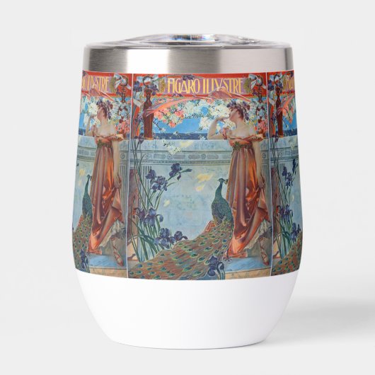 Art nouveau lady en peace ock (Voorkant)