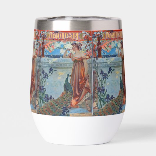 Art nouveau lady en peace ock (Achterkant)