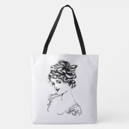 Art Nouveau Lady Fine Art Fabric Bag Tote Bag