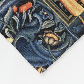 Art Nouveau Lady Flower Bird Rabbit Fleece Blanket (Hoek)