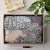 Art Nouveau Lady Garden Franse ontvlechting Tissuepapier (Geschenk)