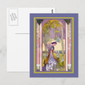 Art Nouveau Lady in het bos Briefkaart (Voorkant / Achterkant)