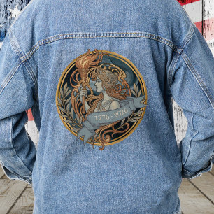 Art Nouveau Lady Liberty USA 250 Motief ID1303 Denim Jacket
