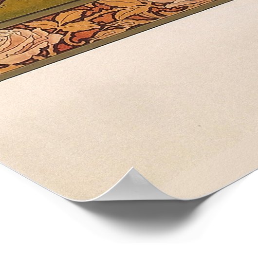 Art Nouveau  Lady met Doves Sonrel Poster (Hoek)