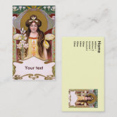 Art Nouveau Lady met Lilies Visitekaartje (Voorkant / Achterkant)