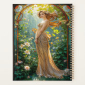 Art Nouveau Lady of the Lilies Planner (Achterkant)