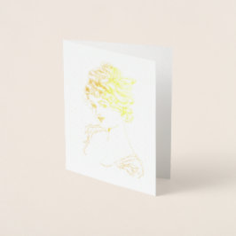 Art Nouveau Lady Portret 1917 Folie Kaarten