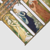 Art Nouveau Lady Swan Peacock Dove Flowers Tissuepapier (Detail)