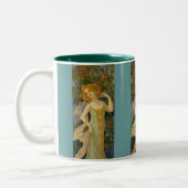Art Nouveau Lady Tweekleurige Koffiemok (Links)