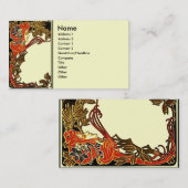 Art Nouveau Lady Visitekaartje (Voorkant / Achterkant)