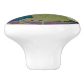 Art Nouveau Lady Waiting Ceramic Knop (Zijkant)